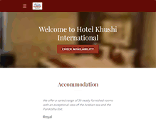 Tablet Screenshot of khushihotel.com